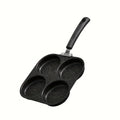 Non-stick iron omelette pan with four compartments for pancakes