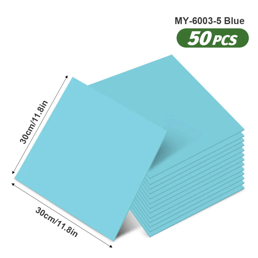 50pcs SXP Floor Sticker Peel and Stick 11.81x11.81in Self adhesive Wall Stickers Easy DIY 1.5mm thick Applies to any indoor