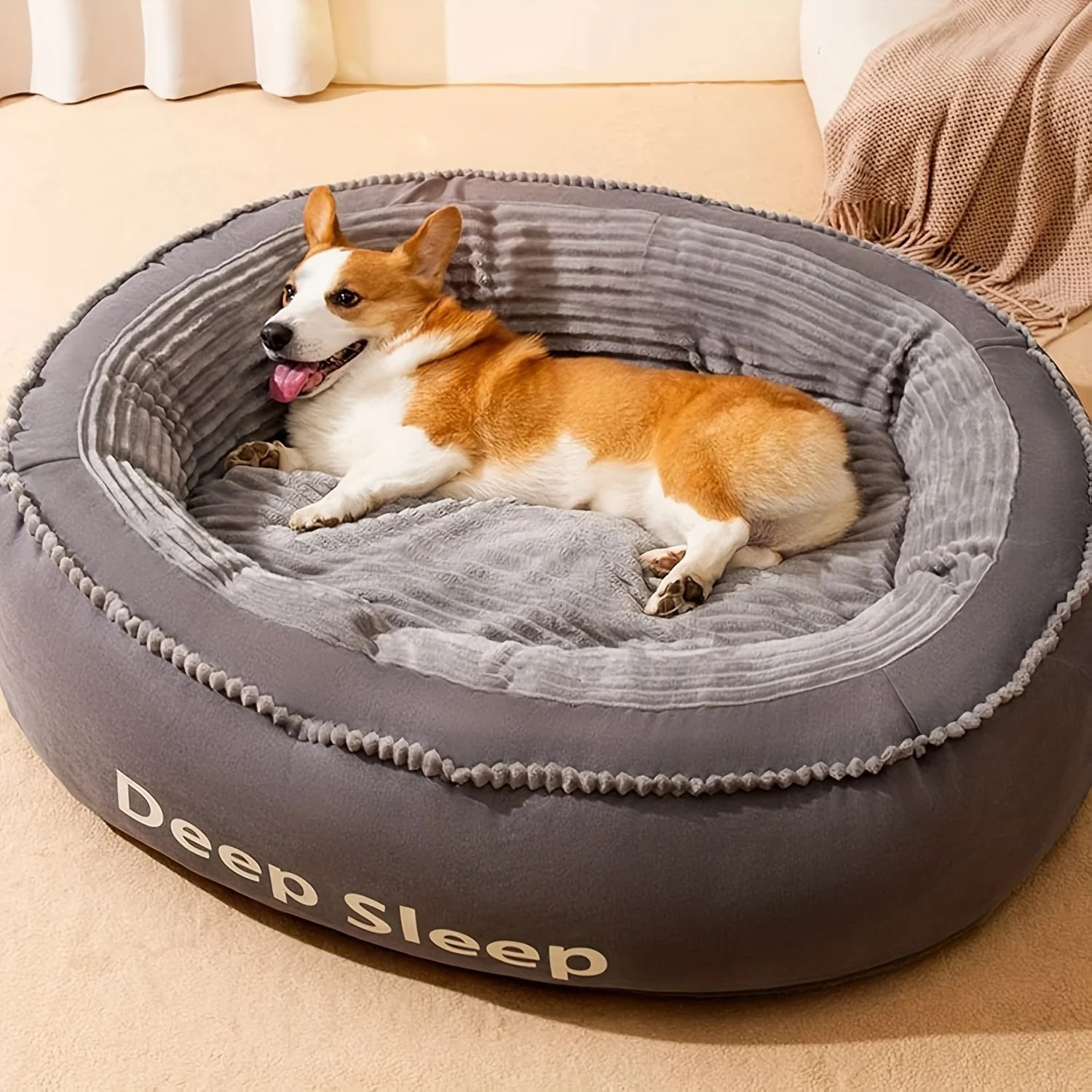 Round Comfortable Pet Bed