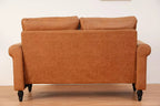 57" Upholstered 2Seat Sofa Couches with Solid Wood Legs Suitable for LivingRoom