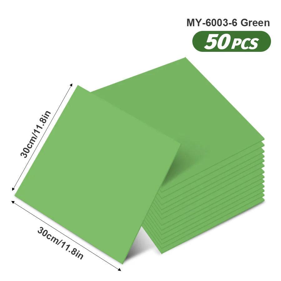 50pcs SXP Floor Sticker Peel and Stick 11.81x11.81in Self adhesive Wall Stickers Easy DIY 1.5mm thick Applies to any indoor