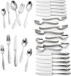 Silverware Set For 12, Butterfly Meadow 65-Piece Flatware Set