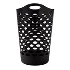 2 Pack Flexible Laundry Hamper with Carrying Handles Round Shape Durable Plastic