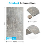 10pcs Box Marble Pattern Snap-Together Wall Tiles-Easy Install Luxury Design, Gray/White Modern Wall Panels, 24"x12