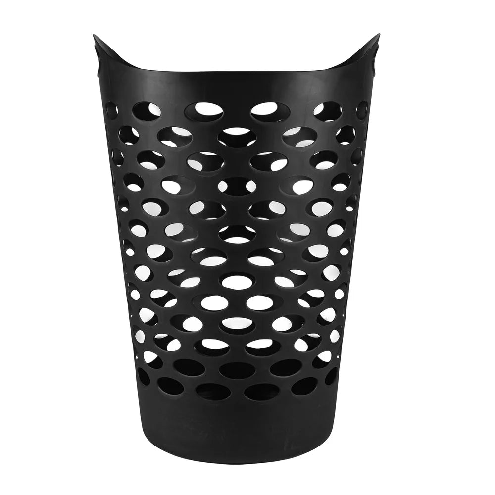 2 Pack Flexible Laundry Hamper with Carrying Handles Round Shape Durable Plastic