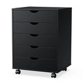 JHK Wood Nightstand Cabinet 5 Drawers Waterproof Surface
