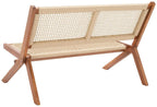 Natural Wood & Rope Foldable Bench Outdoor Patio Garden 48in, Customized