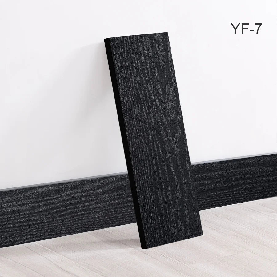 10pcs Self-Adhesive Wooden Stickers Wall Stickers Skirting Lines 10mm Thickness Suitable for All Indoor Places 17.72X4.72In