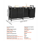 Metal Frame Freestanding Storage Organizer Baskets for Dirty Clothes