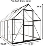 6 x 8 FT Polycarbonate Greenhouse,