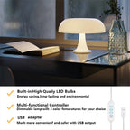 Mushroom Lamp | Cool Retro Living Room Decor (white)