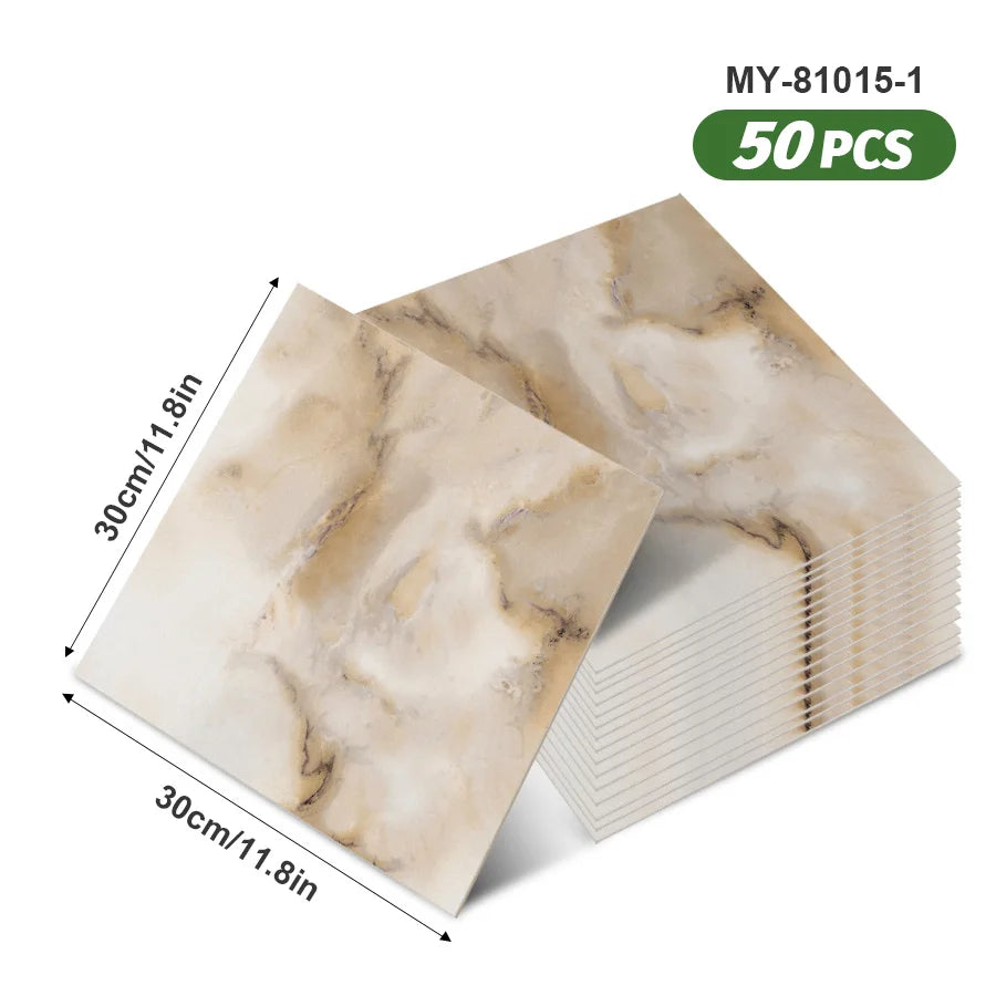 50pcs SXP Floor Sticker Peel and Stick 11.81x11.81in Self adhesive Wall Stickers Easy DIY 1.5mm thick Applies to any indoor