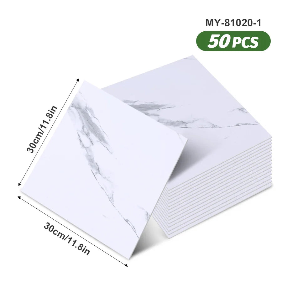 50pcs SXP Floor Sticker Peel and Stick 11.81x11.81in Self adhesive Wall Stickers Easy DIY 1.5mm thick Applies to any indoor