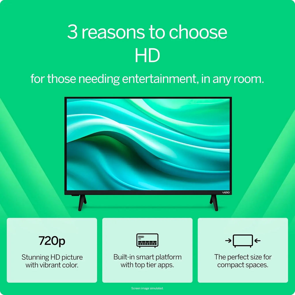 32-Inch HD 720p Smart LED TV with WiFi,