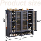 Shoe Rack for Closet, Entryway Shoe Storage Cabinet for 36-40 Pairs,