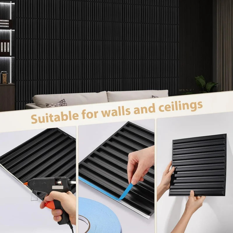30 pack 3D wall panel. PVC flower textured wall panels. 11.8x11.8 Double-Sided Tape.