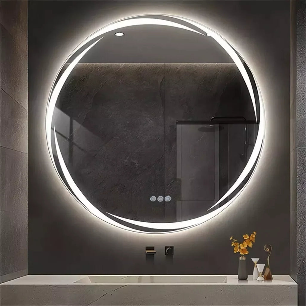 LED Illuminated Wall Mounted Vanity Mirror with Anti-Fog Feature