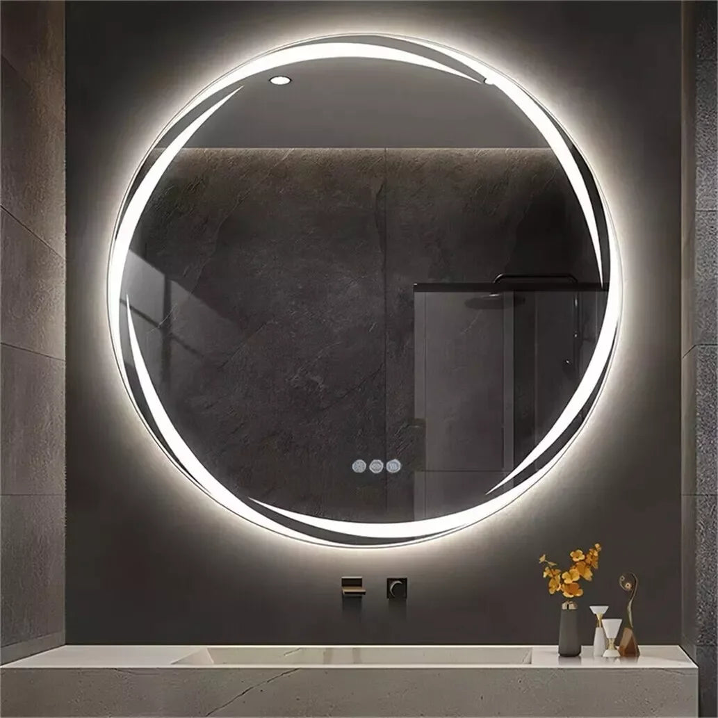 LED Illuminated Wall Mounted Vanity Mirror with Anti-Fog Feature