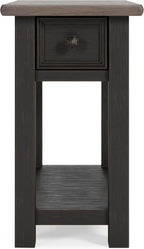 Tyler Creek Chair Side End Table, Smooth-gliding Drawer