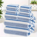 2pcs Luxury Coral Fleece Towel Set - 5-Star Hotel Standard Super Soft Quick Dry Bath & Hand Towels, Non-Shedding, Striped
