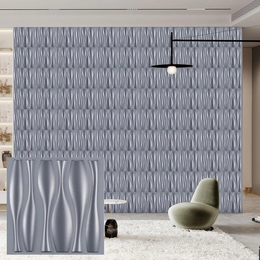 30 pack 3D wall panel. PVC flower textured wall panels. 11.8x11.8 Double-Sided Tape.