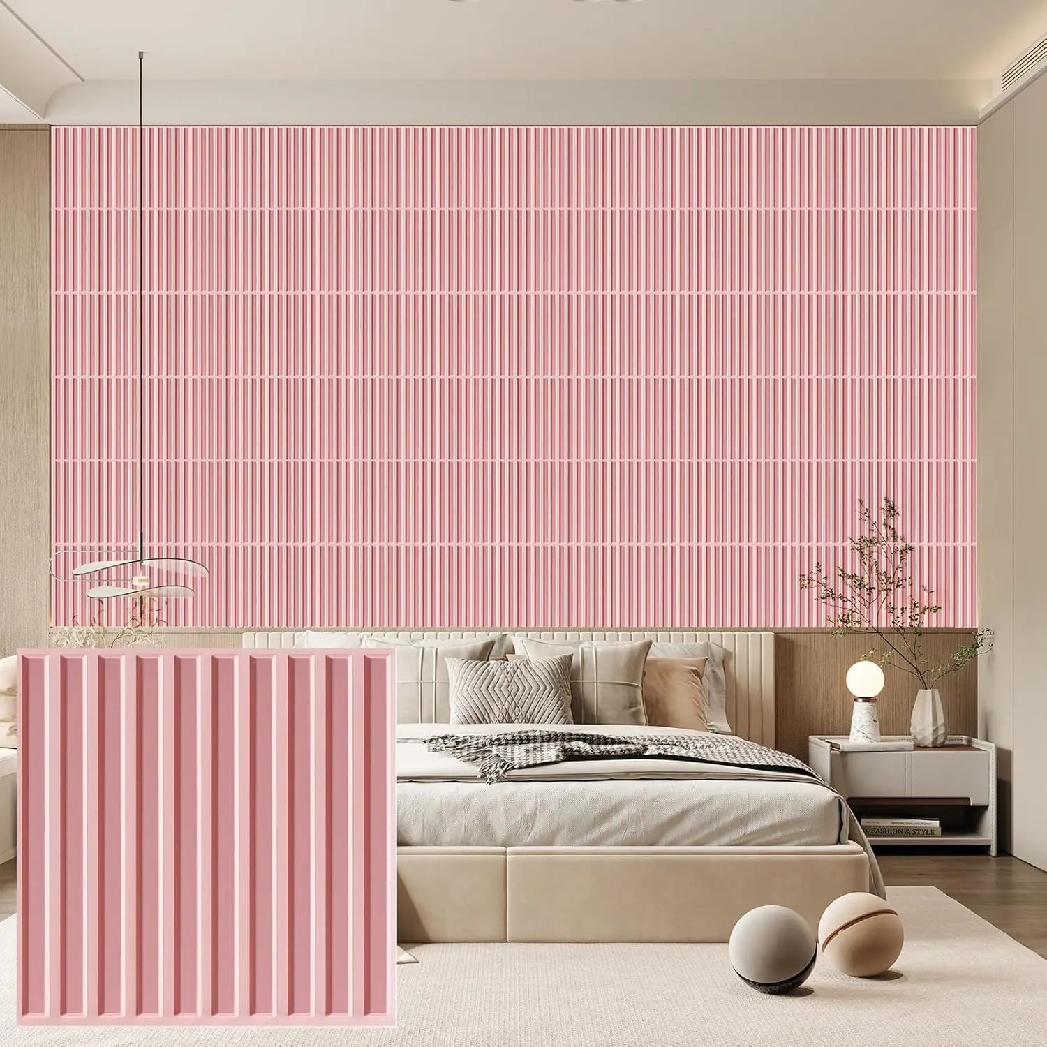 30 pack 3D wall panel. PVC flower textured wall panels. 11.8x11.8 Double-Sided Tape.