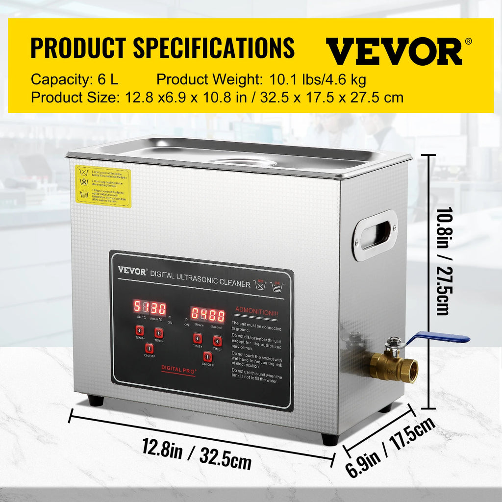 2L 3L 6L 10L 22L 30L Ultrasonic Cleaner Stainless Steel