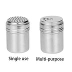 Multi-purpose Stainless Steel Seasoning Jar Salt Sugar Bottle Rotating Cover