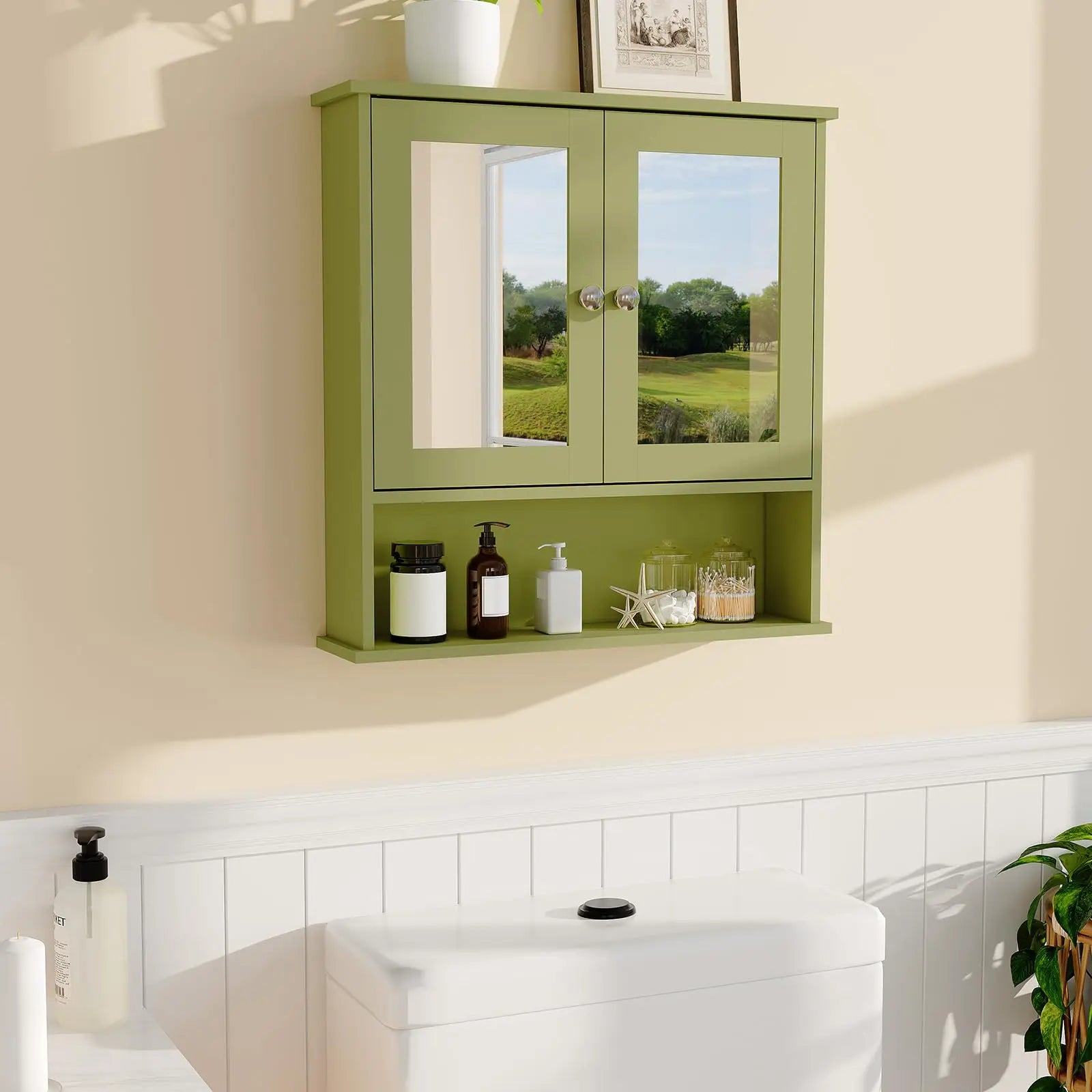 Wall Mounted Medicine Cabinet With Mirror,