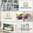 10-Pack Glass Meal Prep Containers with Lids
