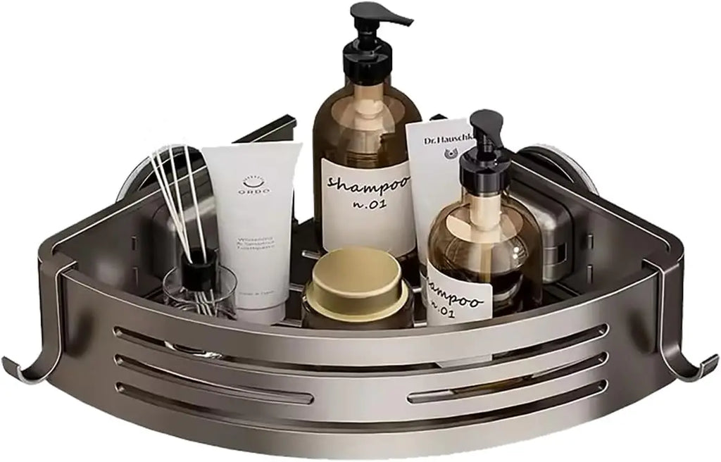 No Drill Suction Corner Basket,Wall Mount Organizer