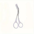 Stainless Steel Eyebrow Trimming Scissors With Comb,