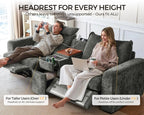 Oversized Modular Sectional Sofa with Double Power Recliner