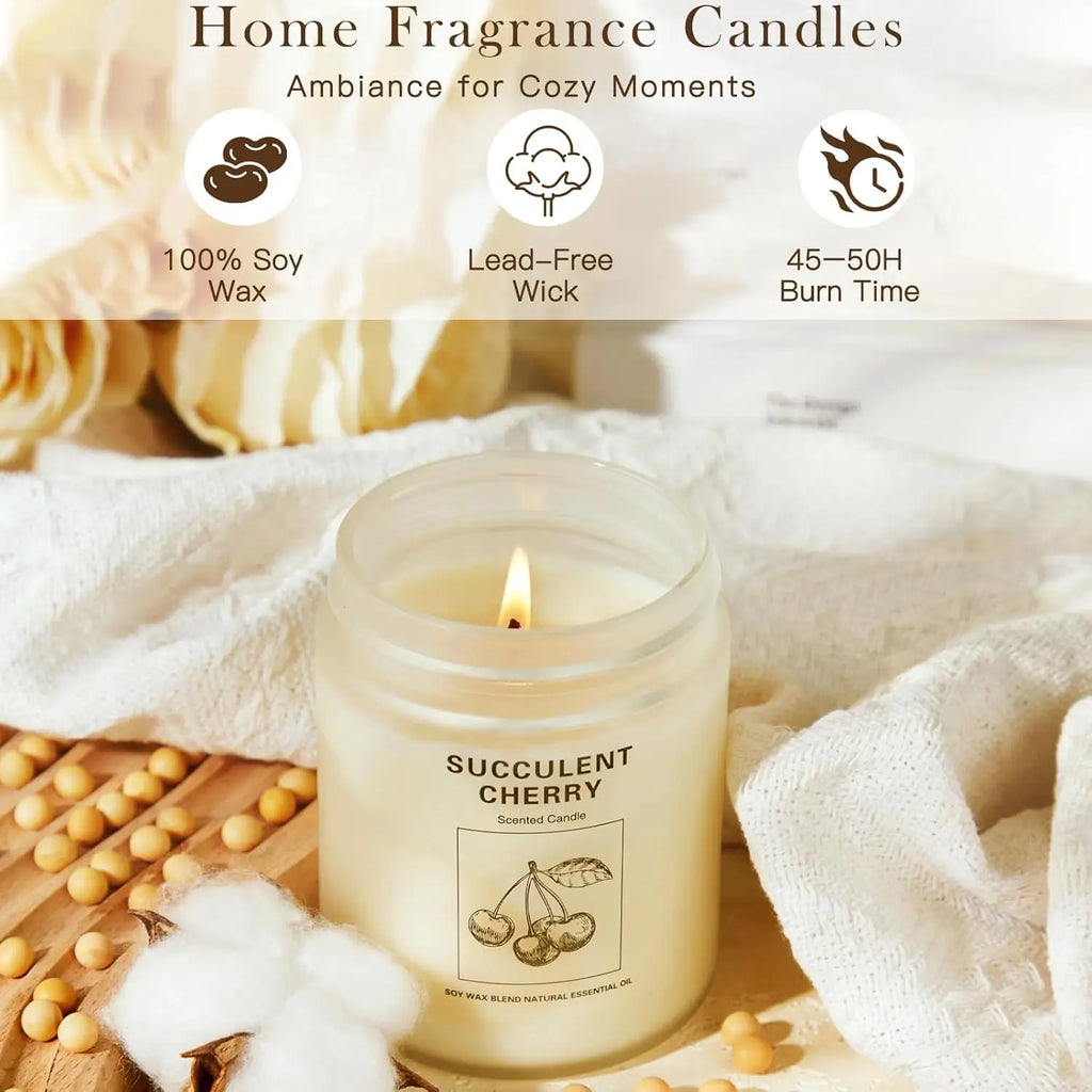 4-Pack Aromatherapy Candles: Lavender, Orange Ginger, Vanilla Scents
