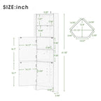 3Colors Tall Bathroom Corner Cabinet,