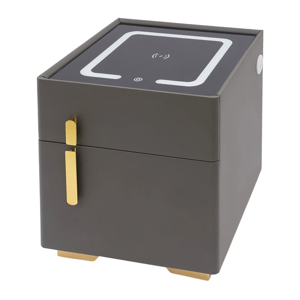 Smart Nightstand w/ Drawer & Safe Wireless Charging
