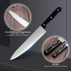 15pcs Kitchen Knife Set with Solid Wood Block Suitable for Chefs