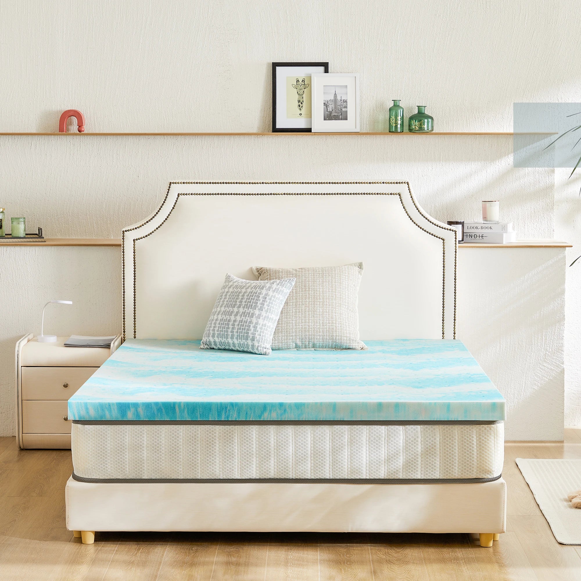 Soft Mattress Topper Thick Gel Cooling Mattress Soft and Breathable Bed Topper Bedroom Furniture