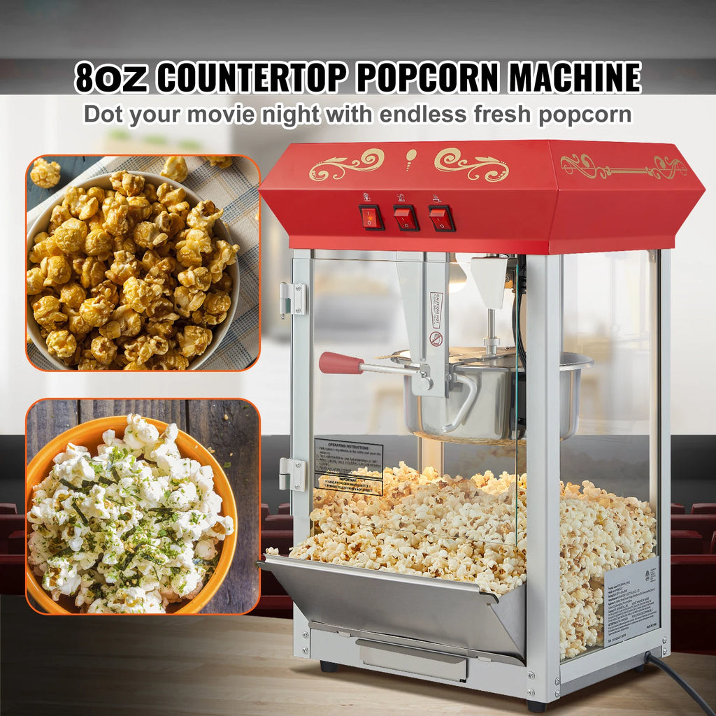 12Oz Electric Popcorn Maker with Scoop Spoon
