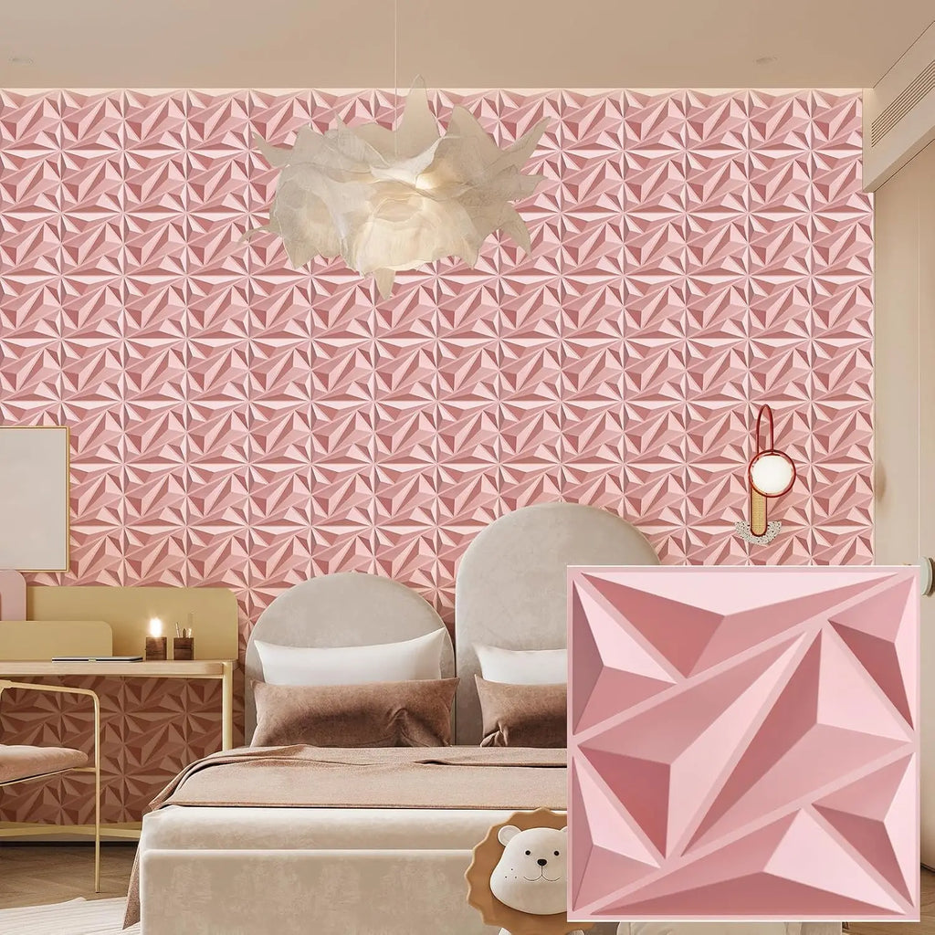 30 pack 3D wall panel. PVC flower textured wall panels. 11.8x11.8 Double-Sided Tape.