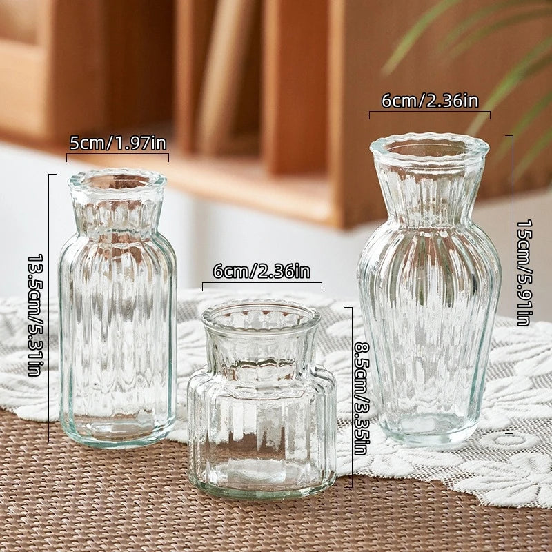 Handmade Carved Glass Vase - Hydroponic Planter for Home/Office Gothic Decor, Mini Plant Lover Gift