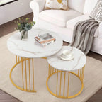 Coffee Table Set Of 2, Round Table, Morden
