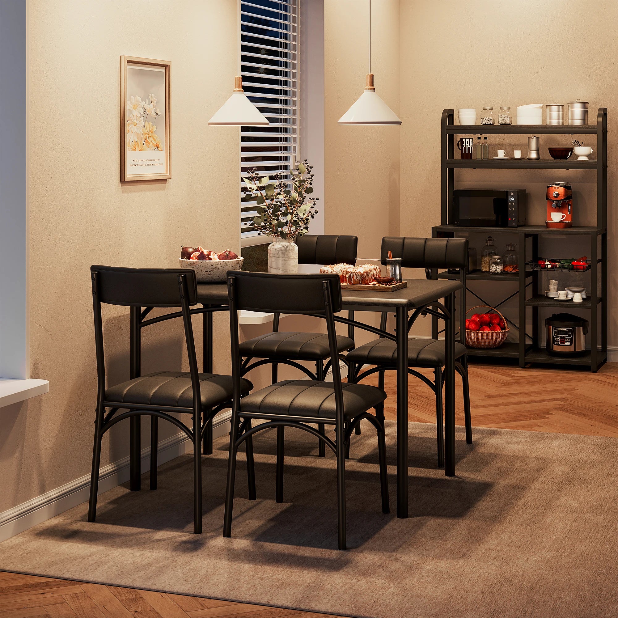 5-Piece Dining Table Set for 4,