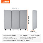 3/4/6 Folding Privacy Screen and Portable Freestanding