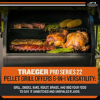 Grills Pro 22 Wood Pellet Grill amp Smoker, Electric Pellet Smoker Grill Combo, 572 sq. in. Grilling Capa