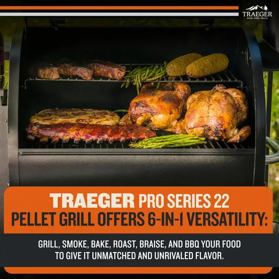 Grills Pro 22 Wood Pellet Grill amp Smoker, Electric Pellet Smoker Grill Combo, 572 sq. in. Grilling Capa