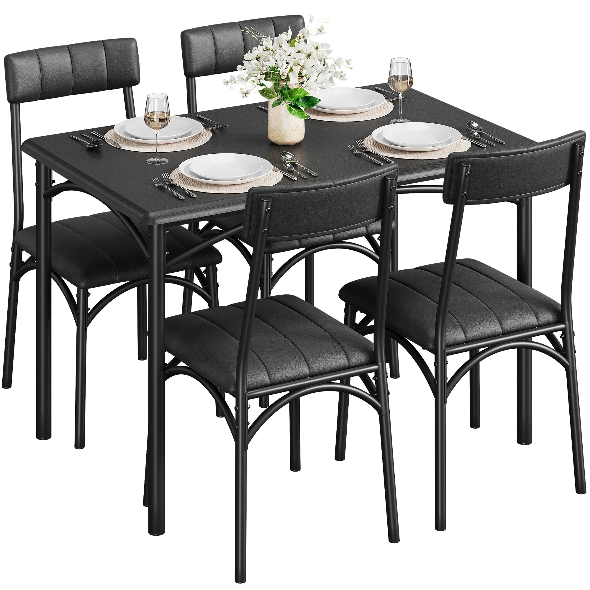5-Piece Dining Table Set for 4,