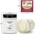 4-Pack Aromatherapy Candles: Lavender, Orange Ginger, Vanilla Scents