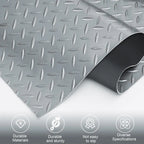 20ft 2mm Thick PVC Floor Mat Roll,  Non-Slip, Waterproof & Easy to Clean - Ideal for Kitchen, Bathroom, Garage, Swimming Pool