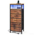 5 Fabric Drawers Dresser For Bedroom